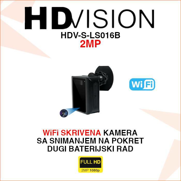 HDVISION WIFI HD SKRIVENA KAMERA S DETEKCIJOM POKRETA HDV-S-LS016B