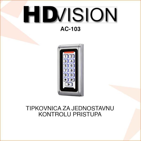HDVISION TIPKOVNICA ZA JEDNOSTAVNU KONTROLU PRISTUPA AC-103